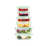 POSODA ZA SHRANJEVANJE ALPINA KOMPLET POSOD 6X STEKLO