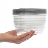 POSODA ZA SHRANJEVANJE CURVER VEDO 4X0.75 L TRANSPARENT SIVA