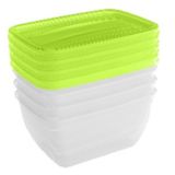 POSODA ZA SHRANJEVANJE CURVER ZA SHR. HRANE VEDO SET 4X0.75 L TRANSPAR.ZELENA