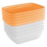 POSODA ZA SHRANJEVANJE CURVER ZA SHR. HRANE VEDO SET 5X0.5 L TRANSPAR. ORANŽNA