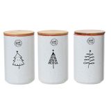 POSODA ZA SHRANJEVANJE DECORIS 9X16 CN Z BAMBO POKROVOM SMREKICA