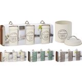 POSODA ZA SHRANJEVANJE EH 3 DELNI SET KOVINSKIH DOZ ZA SHRANJEVANJE Z NAPISI