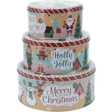 POSODA ZA SHRANJEVANJE EH 3 DELNI SET LITOGRAF ŠKATEL BOŽIČNI DEKOR