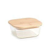 POSODA ZA SHRANJEVANJE ZELLER PRESENT 680 ML STEKLENA Z BAMBUS POKROVOM