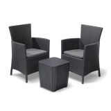 PP VRTNA GARNITURA KETER IOWA BALKONSKI SET GRAFITNE BARVA