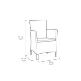 PP VRTNA GARNITURA KETER ROSARIO BALKONSKI SET GRAFITNE BARVA