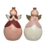 PRAZNIČNA FIGURA DECORIS ANGEL ROZA BARVE VIŠINA 15 CM SORT