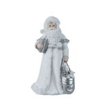 PRAZNIČNA FIGURA DECORIS BOŽIČEK Z VREČO ZA DARILA, 31 CM, BEL