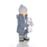 PRAZNIČNA FIGURA GLOSSTYLE DEKLICA MGO KREMIČNA 50 CM