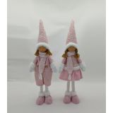 PRAZNIČNA FIGURA GLOSSTYLE PUNČKA ROZA 15X10X45CM