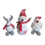 PRAZNIČNA FIGURA GLOSSTYLE SNEŽAK/ BOŽIČEK/JELENČEK 30 CM SORTIRANO