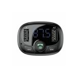 PRENOSNI FM ODDAJNIK BASEUS AVTO FM-ODDAJNIK+POLNILEC BASEUS 2XUSB MICROSD, ČRN