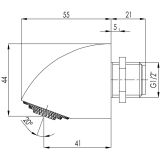 NADGLAVNA PRHA BLITZ ZIDNA 'ANTIVANDAL' 1/2' MIB-A011