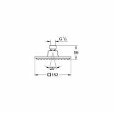 PRHA GROHE RAINSHOWER EUPHORIA CUBE 152X152MM, NADGLAVNA PRHA