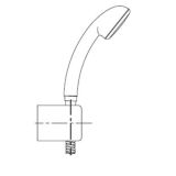 PRHA UNITAS STIL Z ZIDNIM DRŽALOM KROM/ZLATA