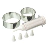 PRIPOMOČEK ZA PEKO FACKELMANN SET ZA KROFE MODEL IN BRIZGALKA