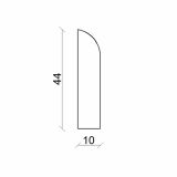 KOTNA ZAKLJUČNA LETEV FN PRO FLEX BELA 10X44X2400 MM