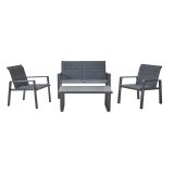 KOVINSKA VRTNA GARNITURA SET ARAMIS SIVA ALU