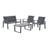 KOVINSKA VRTNA GARNITURA SET ARAMIS SIVA ALU