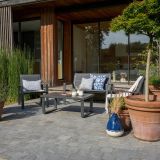 KOVINSKA VRTNA GARNITURA SET ARAMIS SIVA ALU