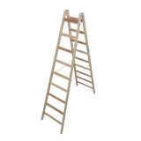 PROSTOSTOJEČA LESTEV KRAUSE STABILO 2X9 STOPNIC LESENA 2.4M