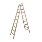 PROSTOSTOJEČA LESTEV KRAUSE STABILO 2X9 STOPNIC LESENA 2.4M