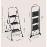 PROSTOSTOJEČA LESTEV SONGMICS GSL003GY01 TROJNA STOPNICA/PRUČKA