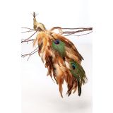 OKRASEK ZA JELKO GLOSSTYLE PTIČ ZLAT 38 CM