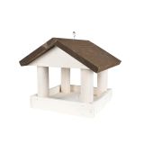 PTIČJA HIŠICA BELO RJAVA S STEBRI 26X26X24 CM