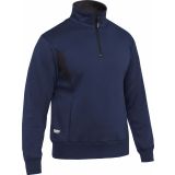 PULOVER BISLEY RAWSON 1/4 ZIP FLIS MODRA ŠT. S