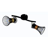 DEKORATIVNI REFLEKTOR PURRA 2XE14 ČRNA / ZLATA