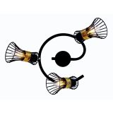 DEKORATIVNI REFLEKTOR PURRA 3XE14 ČRNA / ZLATA