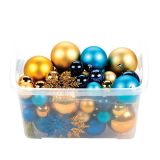 PVC BUNKA GLOSSTYLE SET 68 Z ROČKO ZLATA- MODRA BARVA, PVC ŠKATLI