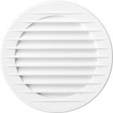 ZRAČNIK BREZ REGULACIJE AIRROXY PVC OKROGLI VGRADNI Z MREŽICO FI 80 BELI