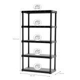 PVC REGAL PRACTIC 174.5X80X40 CM 5P/50KG ČRN