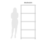 PVC REGAL PRACTIC 181X80X30 CM 5P/20KG ČRN