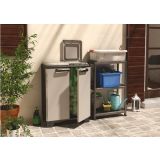 OMARA KETER SPLIT - PREMIUM CABINET, NAMENJENA ZA LOČEVANJE ODPADKOV ČRNO-SIVA 92X68X39 CM / 2X110 L