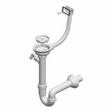 PVC SIFON ZA KORITO LIV 40 MM ENOJNI "S" 115 MM GIBLJIVI KVADRATNI PRELIV