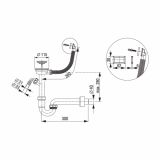 PVC SIFON ZA KORITO LIV 40 MM ENOJNI "S" 115 MM GIBLJIVI KVADRATNI PRELIV
