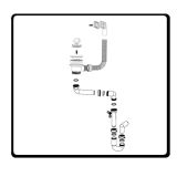 PVC SIFON ZA KORITO MINES-IB 40 MM ENOJNI, VERTIK.PREL FI 60 MM, S PRIKLJ. ZA PS