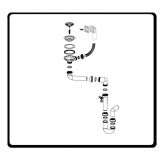 PVC SIFON ZA KORITO MINES-IB 40 MM ENOJNI, VERTIK.PREL FI 90 MM, S PRIKLJ. ZA PS