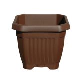 PE ZUNANJI LONEC BLUMAX OCTAGON 12X12CM RJAV PODSTAVEK IN VOD.REZERVA