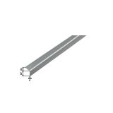 KOTNI PROFIL ALBERTS PVC, 20X20X1.5X1000 MM SAMOLEPLJIV, INOX IZGLED