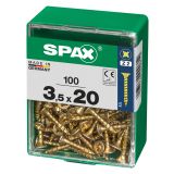 UNIVERZALNI VIJAK SPAX PZ 3.5X20 YELLOX A2G V ZAVITKU 100KOS