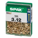 UNIVERZALNI VIJAK SPAX PZ 3X12 YELLOX A2G V ZAVITKU 100KOS