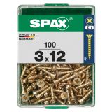 UNIVERZALNI VIJAK SPAX PZ 3X12 YELLOX A2G V ZAVITKU 100KOS