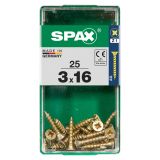 UNIVERZALNI VIJAK SPAX PZ 3X16 YELLOX A2G V ZAVITKU 25KOS