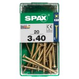 UNIVERZALNI VIJAK SPAX PZ 3X40 YELLOX A2G V ZAVITKU 20KOS