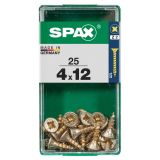 UNIVERZALNI VIJAK SPAX PZ 4X12 YELLOX A2G V ZAVITKU 25KOS