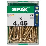 UNIVERZALNI VIJAK SPAX PZ 4X45 YELLOX A2G V ZAVITKU 40KOS